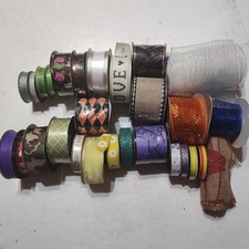 Large Lot of 28 Assorted Rolls Ribbon High Quality wired and unwired satin etc.