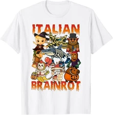 Halloween Italian Brainrot Characters Cool Costume Unisex T-Shirt
