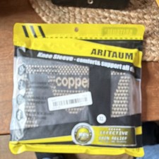 Manga de rodilla de cobre ARITAUM XL compresión alivio del dolor soporte negro dorado