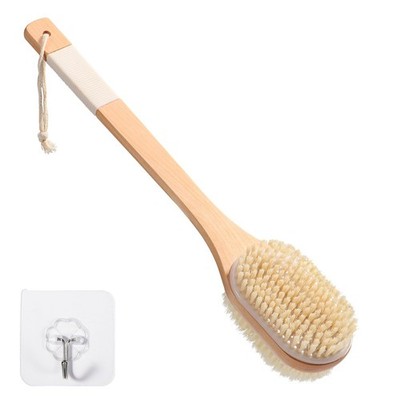 Rückenschrubber mit langem Stiel 43 cm Duschbürste Mit Langem Stiel, Holzfarbe 