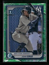 2024 Bowman John Cruz 1st Chrome Prospects Lunar Glow Refractors #BCP-77
