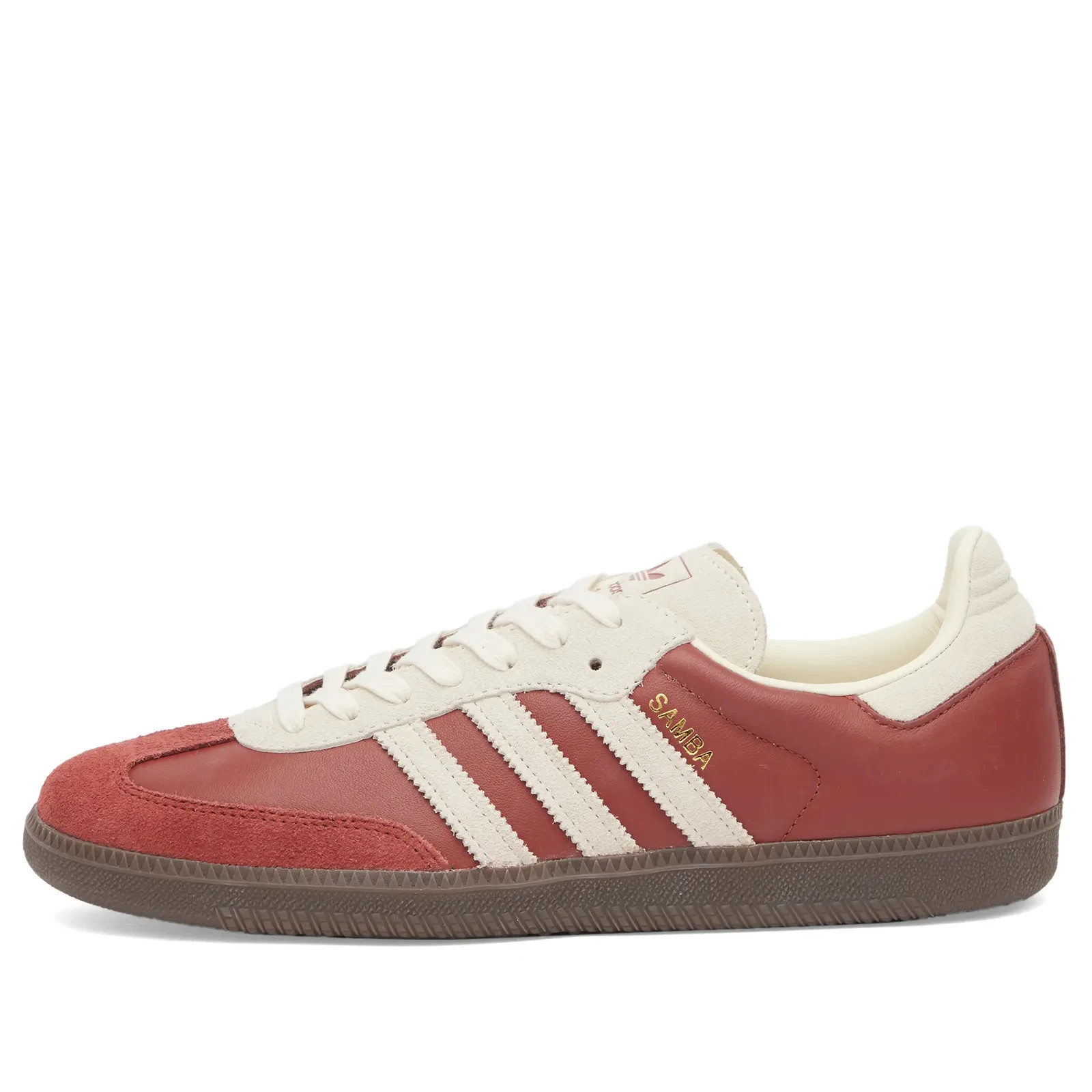 adidas PRERUB/CREWHT Men's Samba OG Preloved rubyCream White/GUM5 7.5 US, Wide
