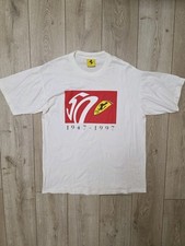 FERRARI VINTAGE 1997 SHIRT F1 TEAM JERSEY 50 YEARS FERRARI SHIRT WHITE XL