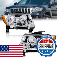 Kuiperauto Pair Headlights Assembly Compatible 2011 2012 2013 Jeep Grand