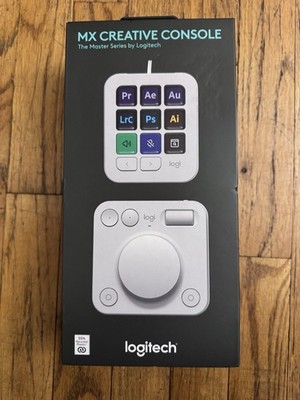 Logitech MX Creative Console Programmable Keypad Edit Dial Controller Gray NEW
