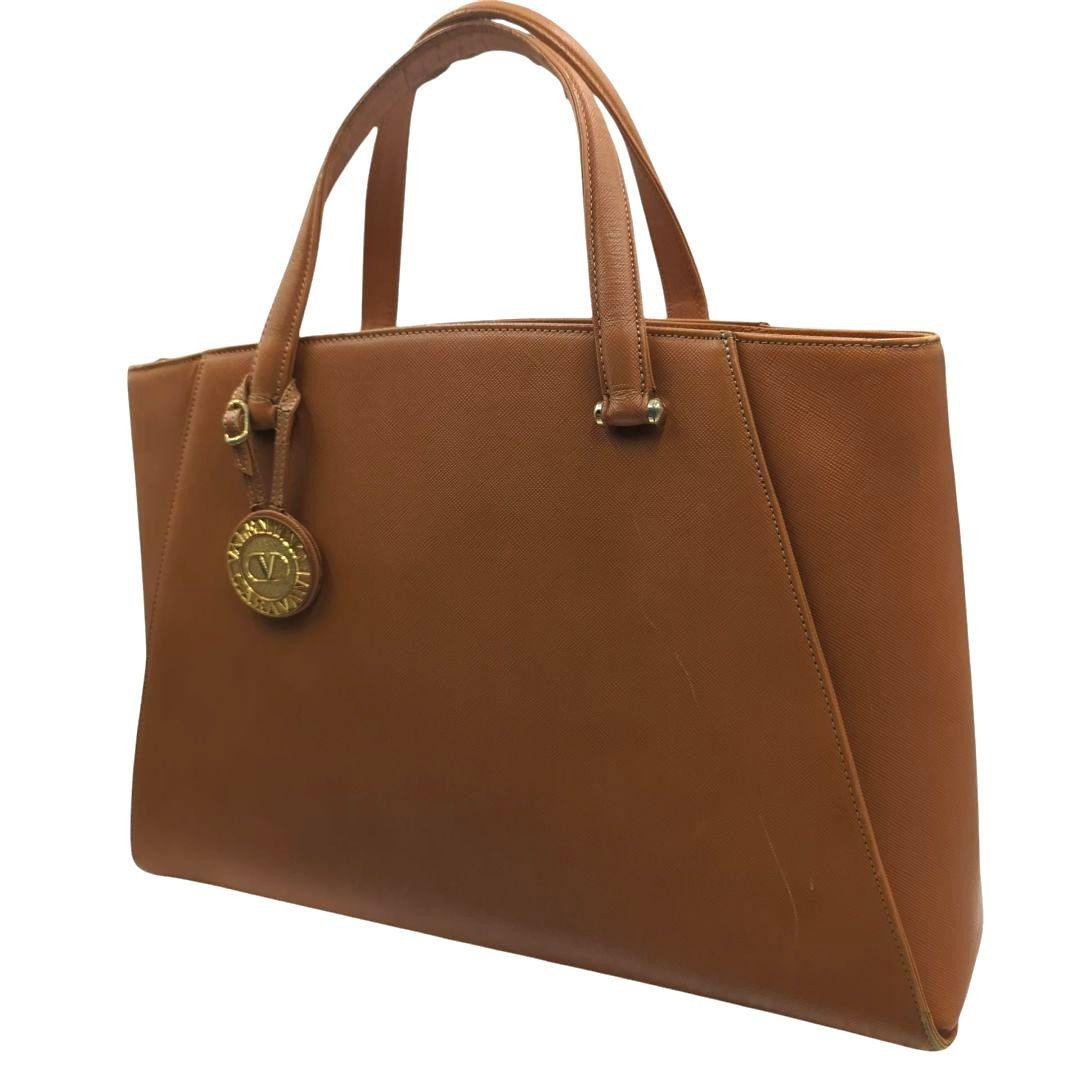 Valentino Garavani Hand Bag Tote Purse Logo Charm Authentic