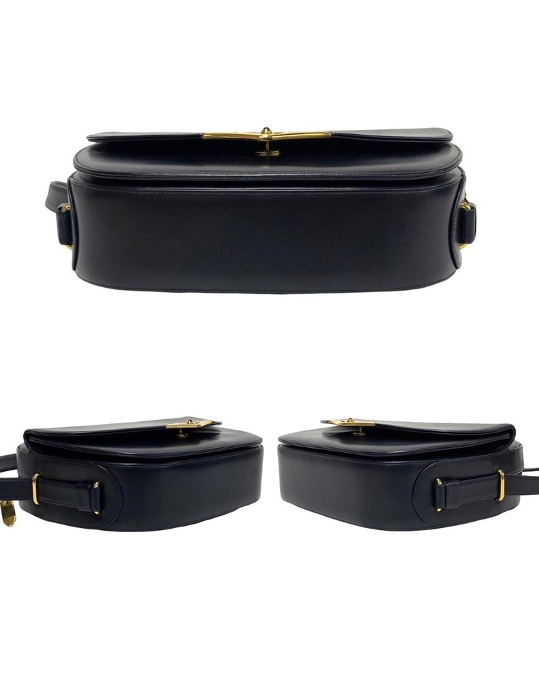 Pre Loved Cartier Sac de Black Leather Crossbody Bag Crossbody Bags