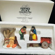Dept 56 Heritage Village Collection “Harvest Time” - Set of 4 - Retired #5941-2