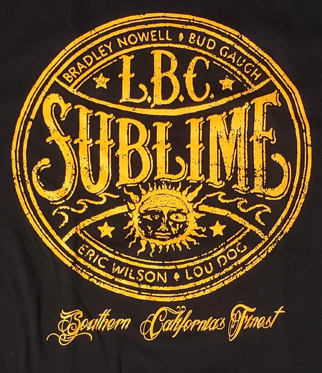 SUBLIME T-shirt LBC Ska Punk Long Beach Cali Tee Adult Men's Black