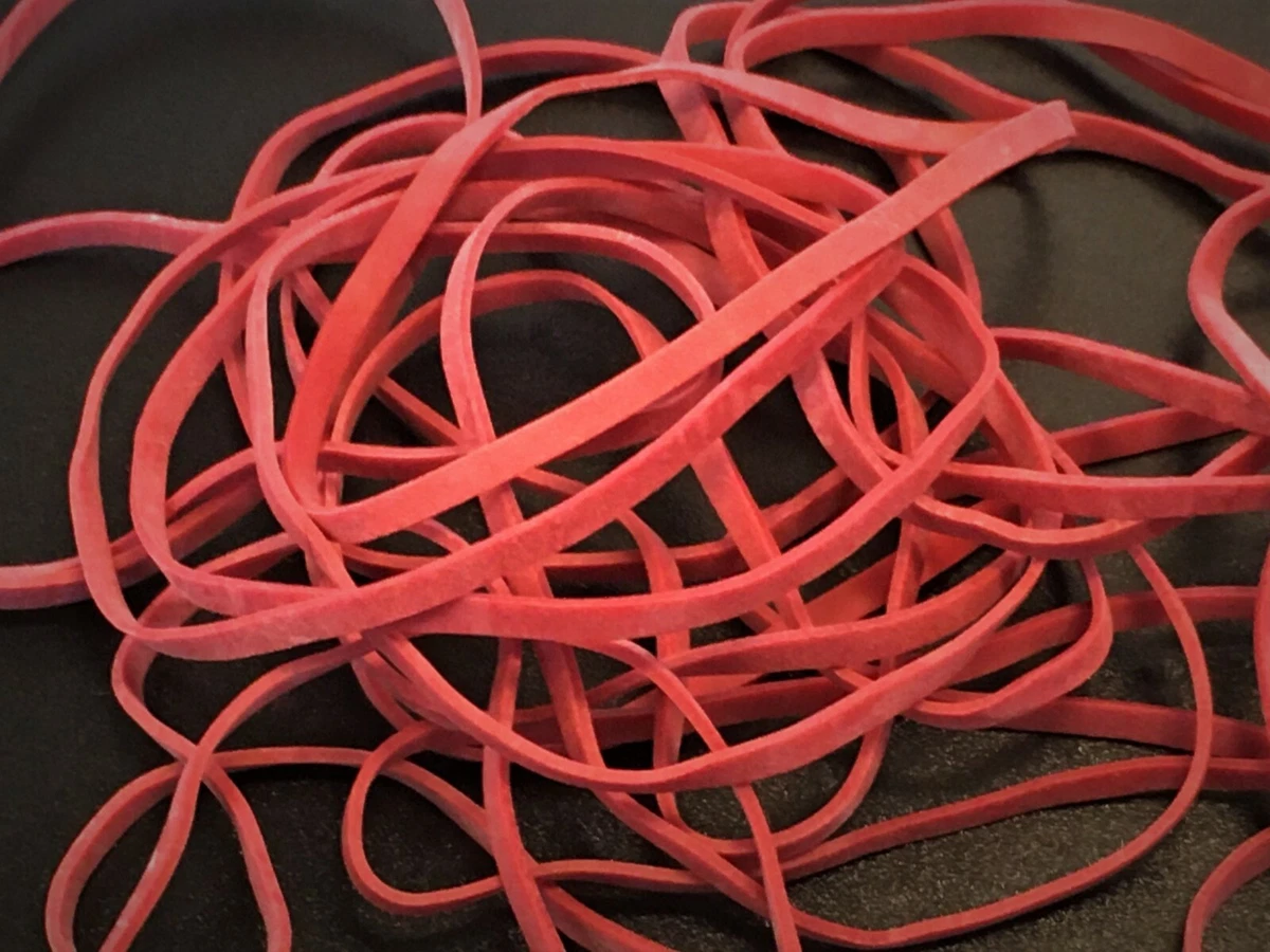 No.33 Rubber Elastic Bands 90mm x 3mm * Red *