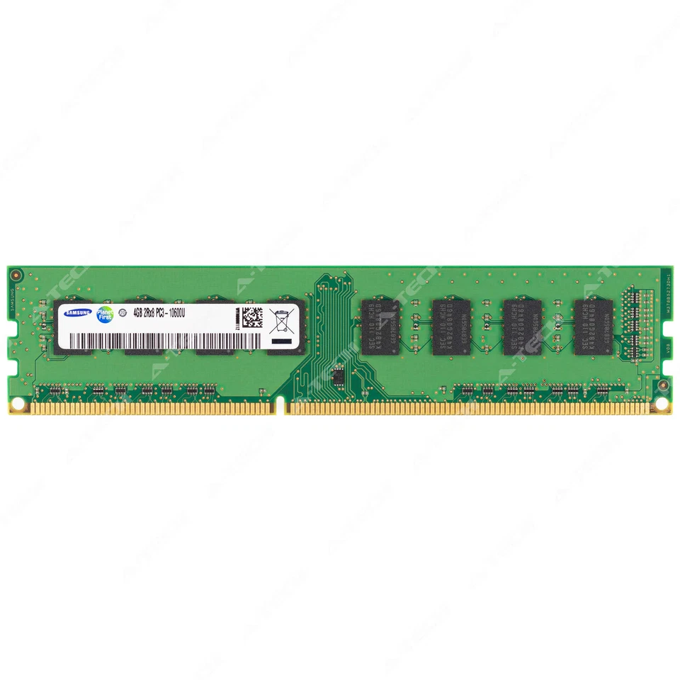 Samsung 4GB 2Rx8 PC3-10600U DIMM DDR3 1333MHz Non-ECC 240-Pin Desktop Memory RAM