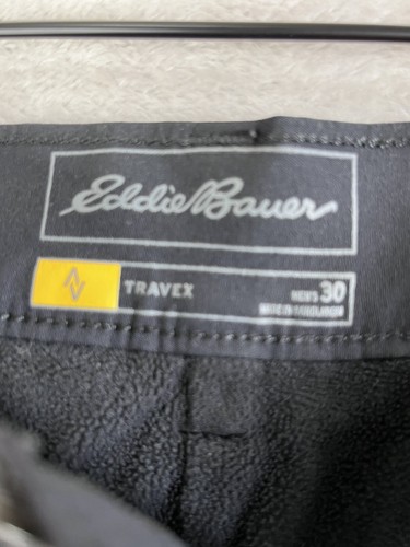 Eddie Bauer Mens 30 Travex Shorts Black Fleece Lined 10” inseam - Picture 3 of 13