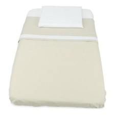 Baby Idea 100 Cotton Beige Bedside Crib Sheets Set 3pcs