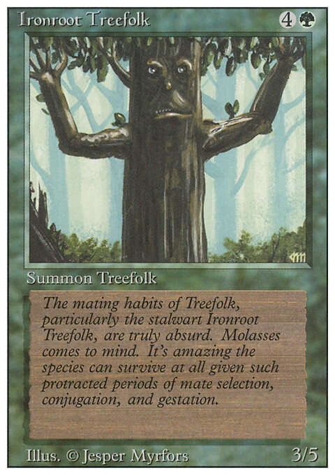 Magic the Gathering MTG Ironroot Treefolk (204) Revised Edition   NM