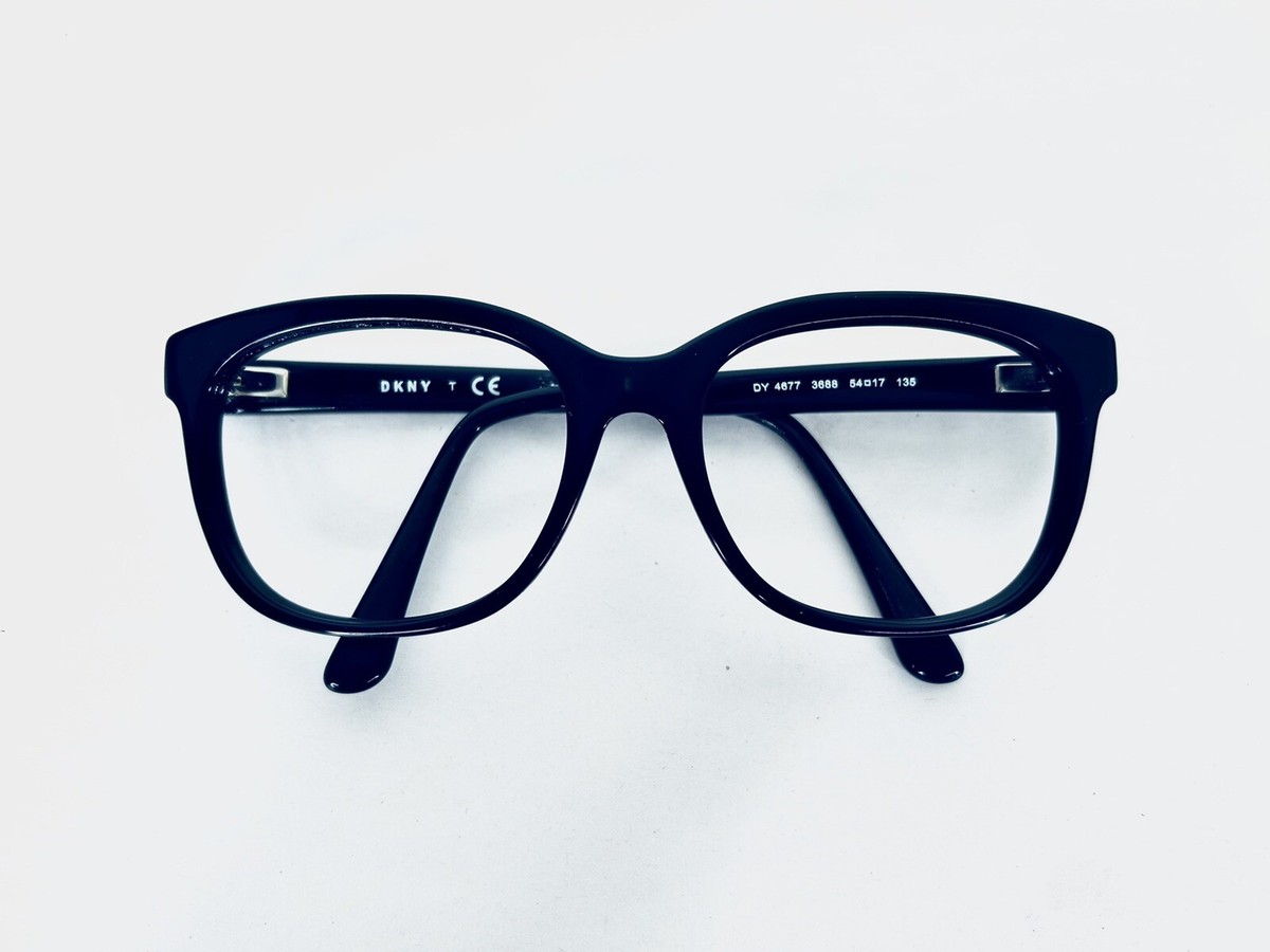DKNY Black Acetate Oversize Wayfarer Glasses W Flex Temple  display picture 1