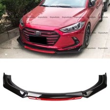 Front Bumper Lip Spoiler Splitter Glossy Black Red For Hyundai Elantra Universal Front Bumper Lip Spoiler Splitter Glossy Black Red For Hyundai Elantra Universal
