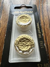 Dill Buttons # 1793 24k Gold Plated 20 MM 3/4 In. 