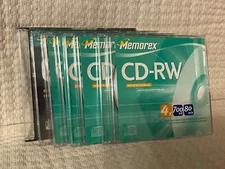 6 Pack Memorex CD-RW Multi Speed, 1X, 2X, 4X - 700MB Brand New