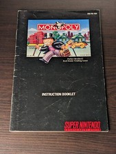 Monopoly Super Nintendo SNES Instruction Manual ONLY - Video Flipping Through