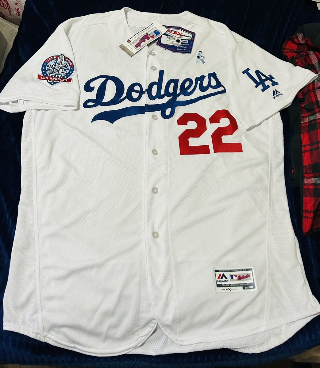 LA DODGERS JERSEY CLAYTON KERSHAW 60th ANNIVERSARY PATCH