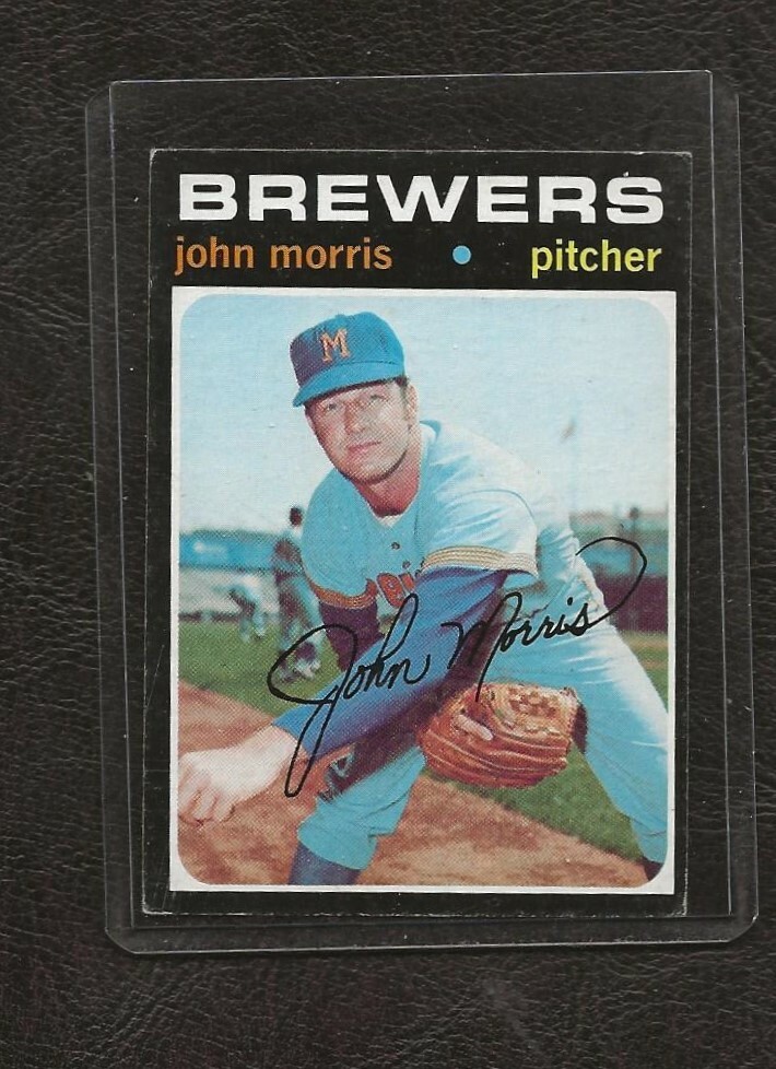 1971 Topps #721 John Morris, Milwaukee Brewers, High Number, NM