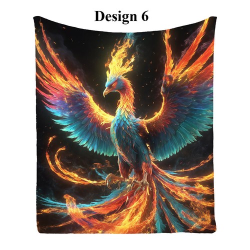 Glittering Phoenix Warm Bedspread Sofa Couch Throw Blanket Holiday Birthday Gift - Picture 18 of 22
