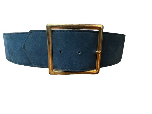 Dark Blue Kettlewell Western Style Suede Belt Leather Belt Ladies Suede Dark Blue Ladies Belt With Belt  main image 4