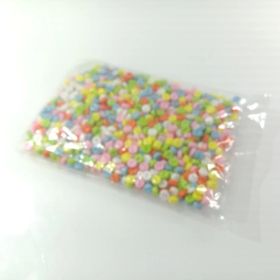 1000pcs 6mm Mixed Colour 2-Hole Resin Mini Buttons Sewing Round Doll Crafts - Image 3 of 4