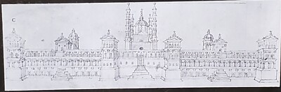 Elevation, Ospedale Maggiore, Milan, Italy, Filarete, Magic Lantern Glass Slide