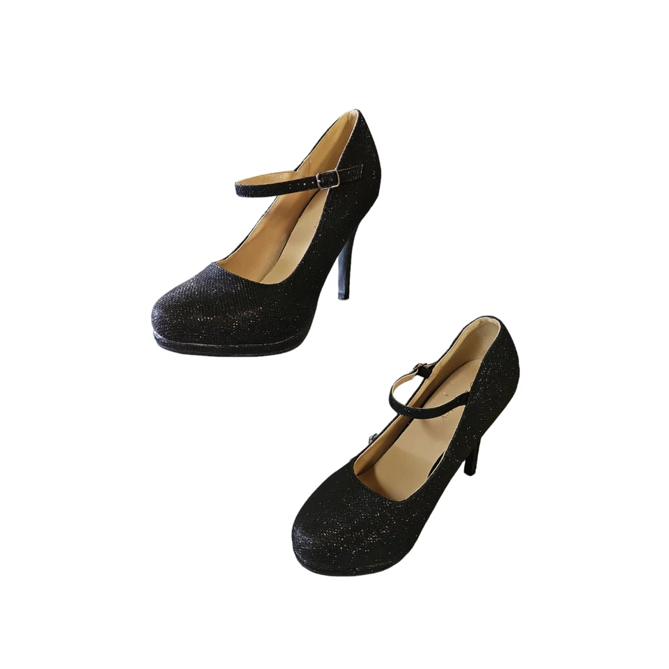 Zapatos de salón para mujer Delicacy Chase-76 negros brillantes talla 10 Foto 2 de 4