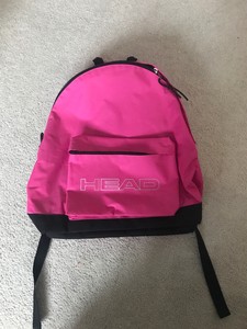 pink tennis backpack