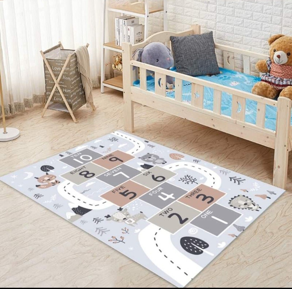 Kids Game Carpet Turkish Oushak Rug For Children's Room Decor