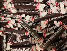 Tootsie Rolls Long Twist Chocolate 2 pound tootsie roll wrapped bulk candy FRESH