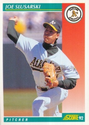 #309 OAKLAND ATHLETICS # JOE SLUSARSKI # BASEBALL CARD SCORE NFL '92