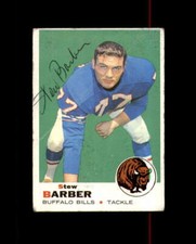 Stew Barber Signed 1969 Topps Buffalo Bills Autograph