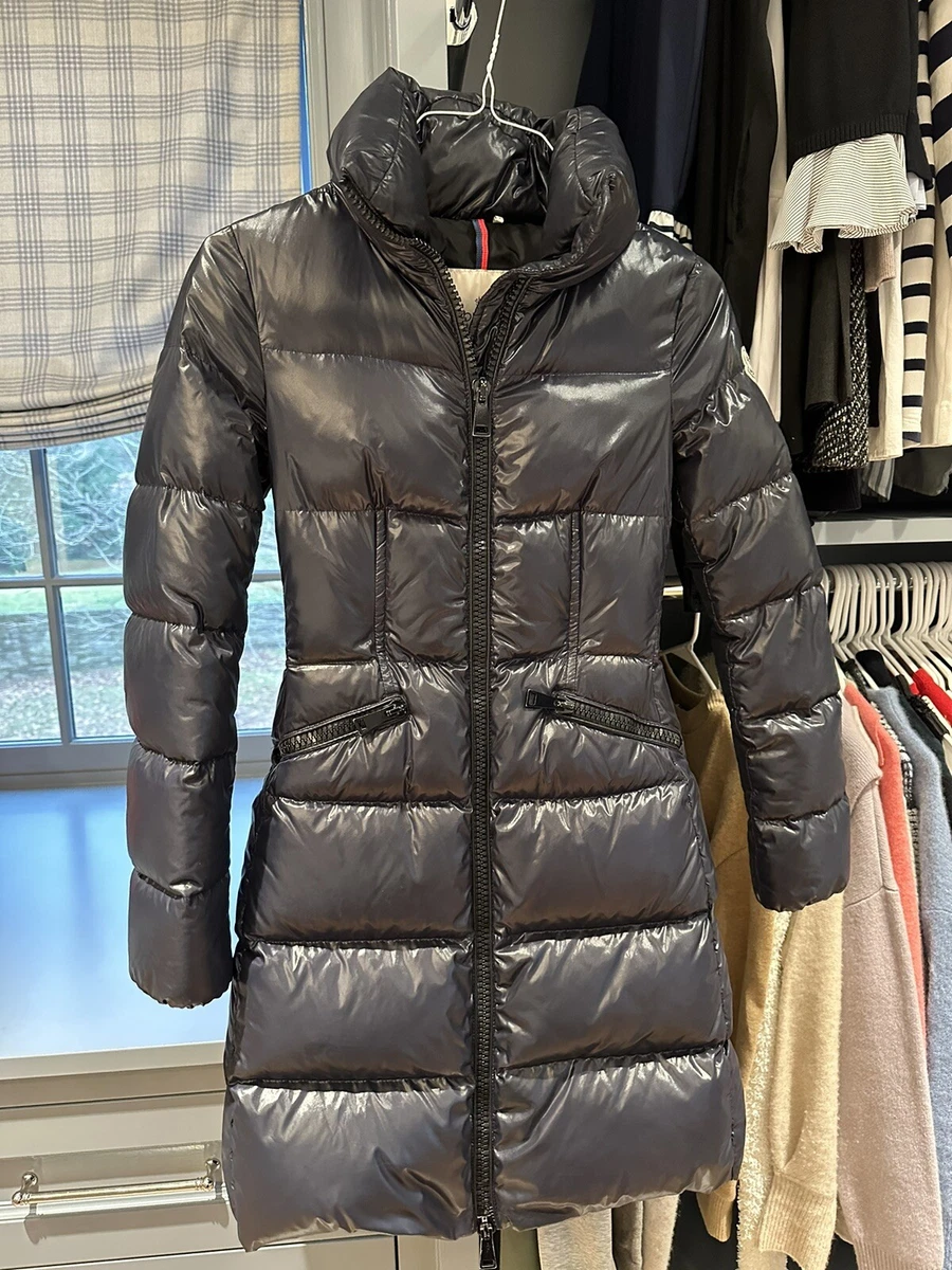 moncler moyadons shiny quilted coat size 0/XS