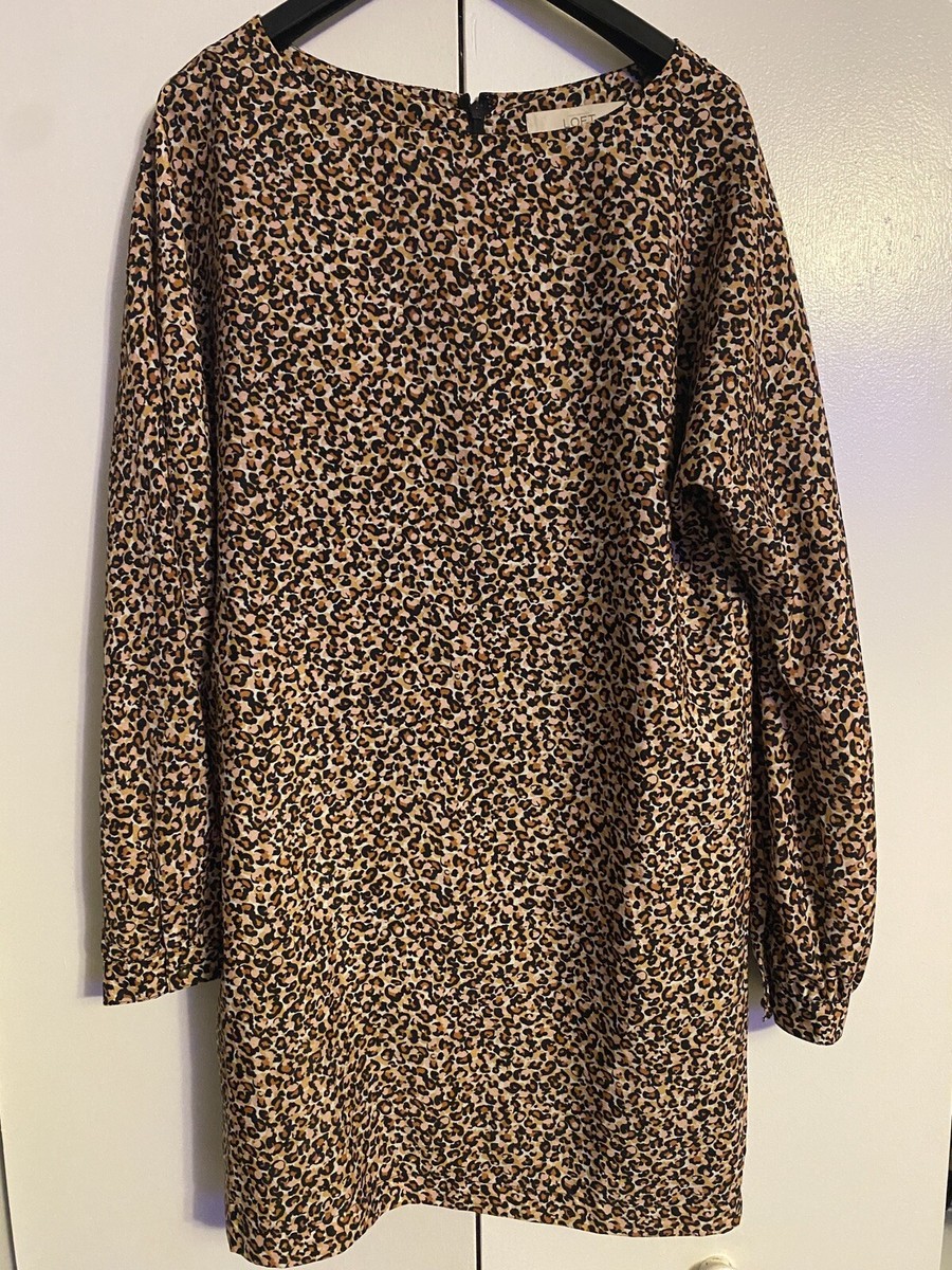 Chemisier Imprimé Animalier Ann Taylor Loft - Taille S, Coupe Boxy, Occasion Très Bon État