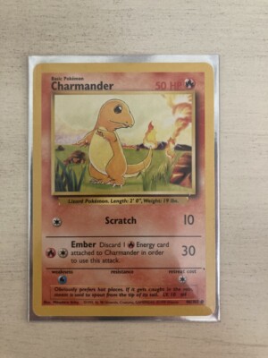 1995 charmander pokemon card value 46 102 - (46/102) Board Games and accessories Pokemon - Charmander (46/102) -