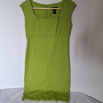 Grace Dresses Bright Green High Waist Bodycon Dress Women Size 4 Stretchy