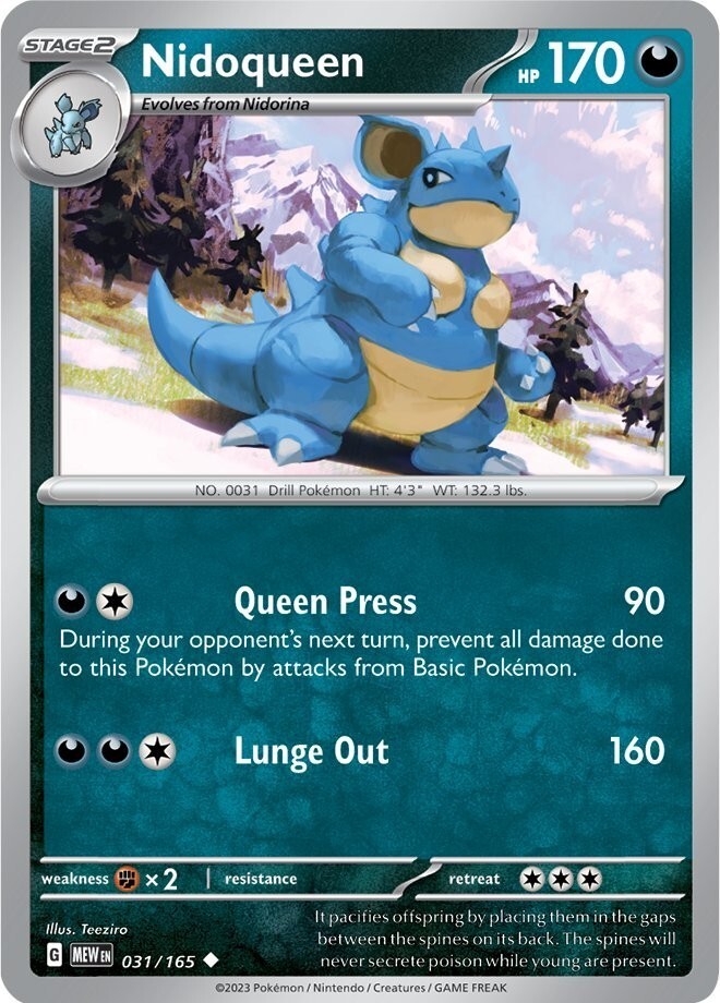 ★PSA10★【ニドクイン/マスボミラー】NIDOQUEEN 031/165 Nidoqueen 031/165 Scarlet & Violet 151 Pokemon Card MINT | eBay