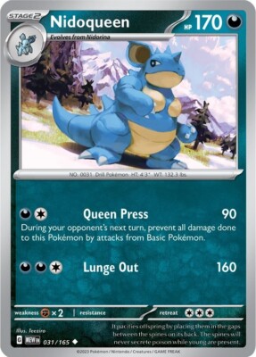 Nidoqueen 031/165 Scarlet & Violet 151 Pokemon Card MINT | eBay