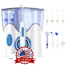 Flosser de agua dental para limpieza de dientes con 12 multifuncionales blancos