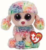 Ty Glubschi´S Beanie Boo´S Hund Pudel @ Rainbow @ Reg. Ca. 15 Cm