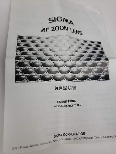 Sigma Zoom AF-e 1:3.5 ~4.5 f= 28 ~ 70 mm Multi- Coated Camera Lens - Picture 9 of 9