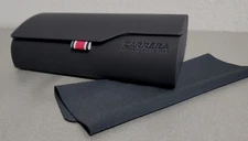 CARRERA Porsche Design CLAMSHELL SUNGLASSES BLACK HARD CASE+ CLEANING CLOTH