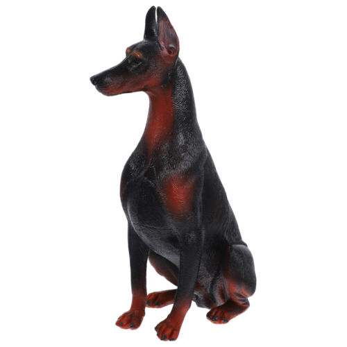 Simulierter Dobermann Ornamente Tierfigur gefälschtes Modell Kind Hund Figuren Spielzeug - Bild 12 von 12