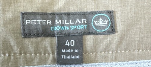 Peter Millar Crown Sport Shorts Mens 40 Beige Tan Golf Chino - Picture 2 of 3