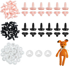 about 52 Sets Resin Safety Noses 2 Colors Doll Noses with Plug Stuffed Animal No