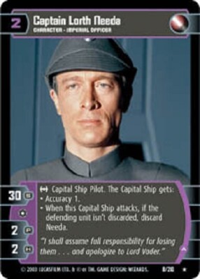 STAR WARS TCG WOTC EMPIRE STRIKES BACK CAPTAIN LORTH NEEDA (A) 8/210 ...