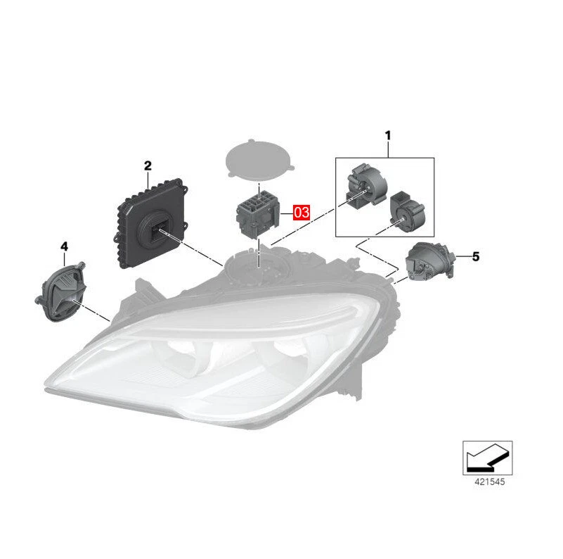 Módulo LED DRL ojo de ángel amarillo para BMW F06 F12 F13 LCI M6 640i 650i 2014-2018 Foto 3 de 4